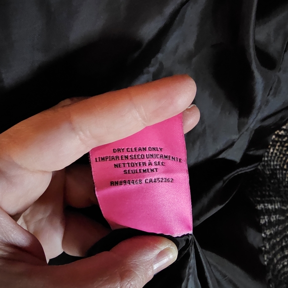 Betsey Johnson Black and White Tweed Pea Coat - Picture 11 of 13